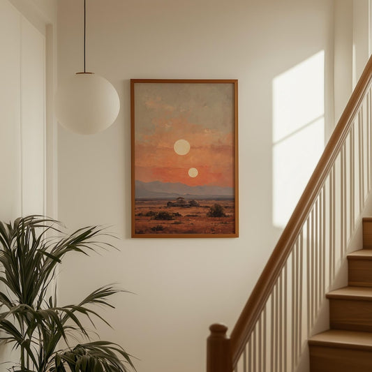 Tatooine Twin Suns Poster | Movies Landscape Art