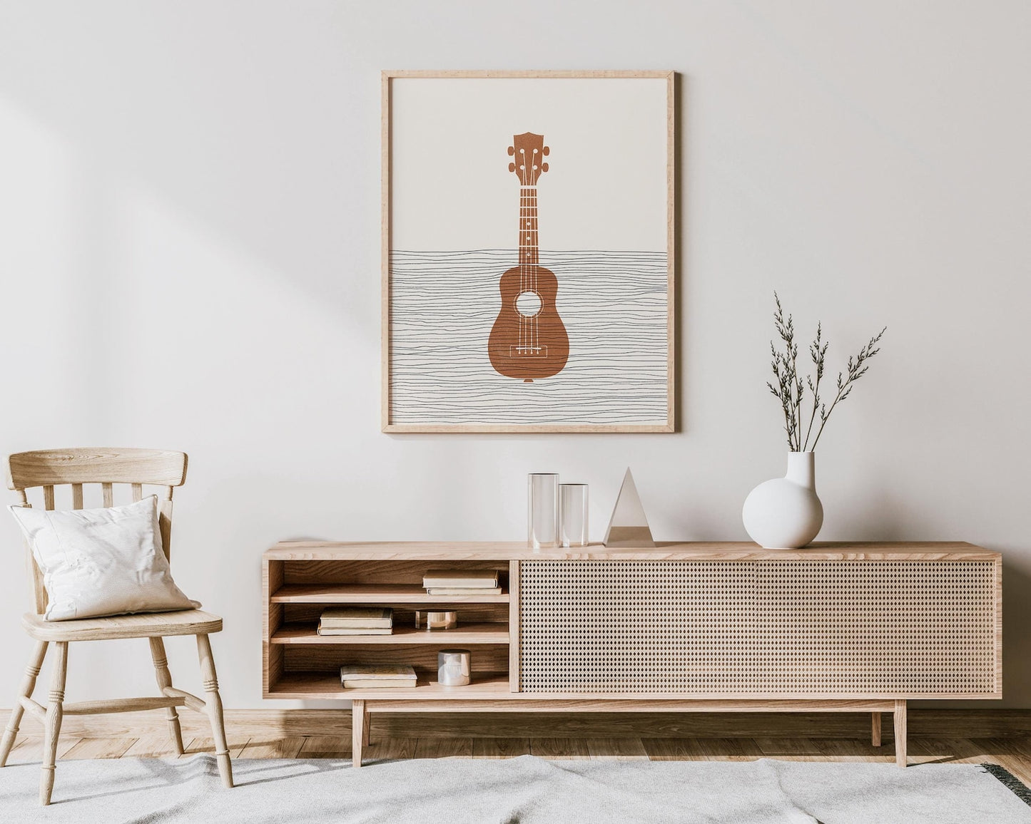 Ukelele Art - Ukelele Player Gift - Boho Music Poster, Ukelele Print, Gift for Ukelele Player