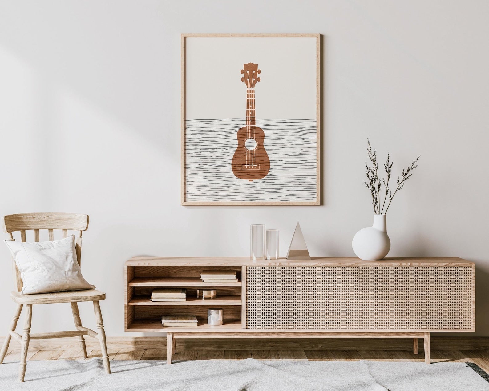 Ukelele Art - Ukelele Player Gift - Boho Music Poster, Ukelele Print, Gift for Ukelele Player