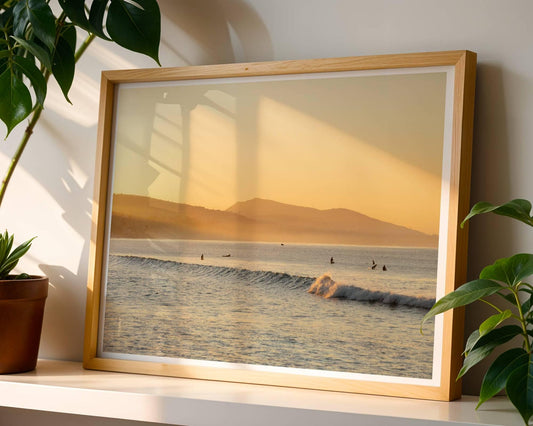 California Surf Print – Ocean Wave Photography, Coastal Wall Art