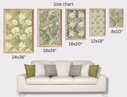 Fleurs Vintage Print, Floral Poster, Botanical Print, Large Wall Art, Home Decor Botanical Print, Science Poster TNF - Living Room