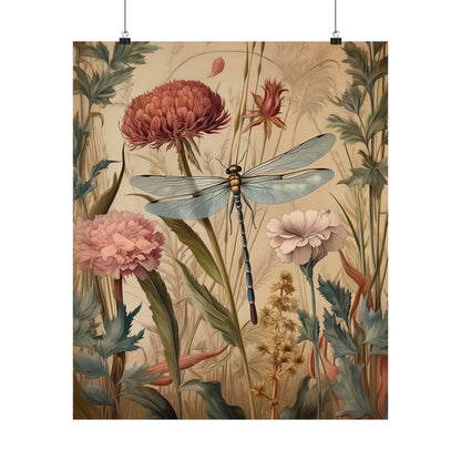 Dragonfly Wall Art, Dragonfly Print, William Morris, Aesthetic Wall Decor, Floral Prints, Artful Art, Floral Poster, Dragonfly Gifts For Her