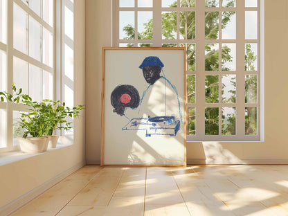 DJ Vinyl Record Art Print | Hip Hop Music Poster